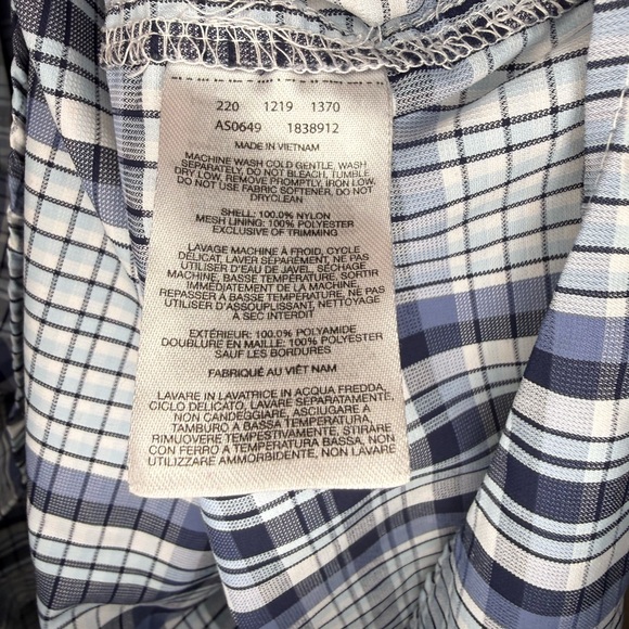 Columbia 6xl Men's Blue and white Plaid vented Shirt - Picture 4 of 6